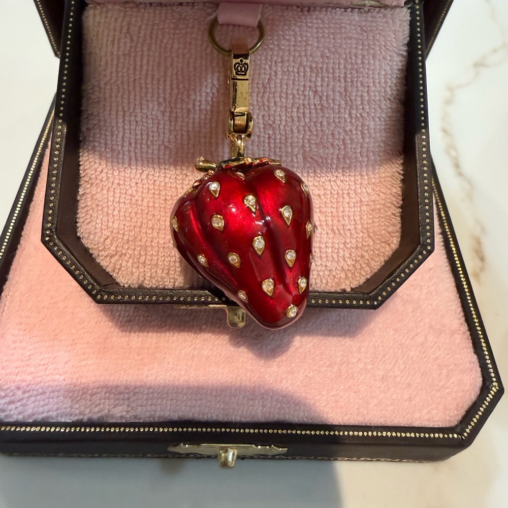 Juicy Couture Strawberry with Rhinestones Charm